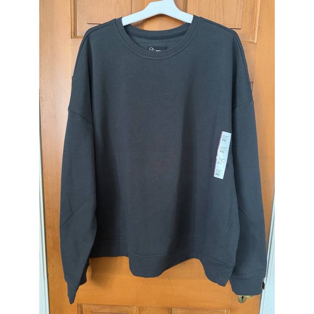 Men's Original Use Black Boxy Fit Crewneck Fleece Sweatshirt XXL NWT
